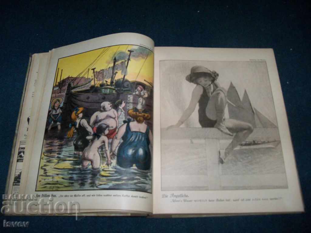 13 pcs. 1911 Lustige blätter cartoons, comics - 7 13 pcs. 1911 Lustige blätter cartoons, comics - 7