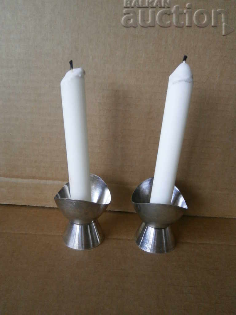 Retro Vintage Silver Plated Candlestick Candlestick with price 25.00 BGN | € 12.78