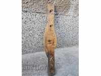 Old hanger primitive wooden wrought iron