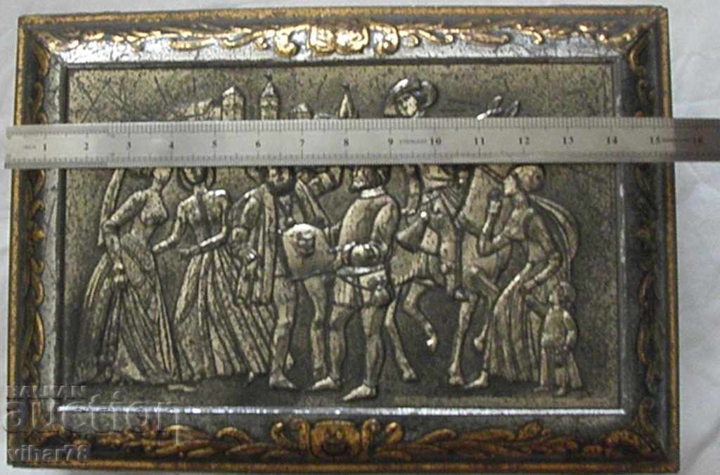 old big metal embossed box for collection - 7 old big metal embossed box for collection - 7