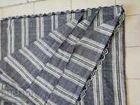 Vintage hand woven bed sheet with lace border