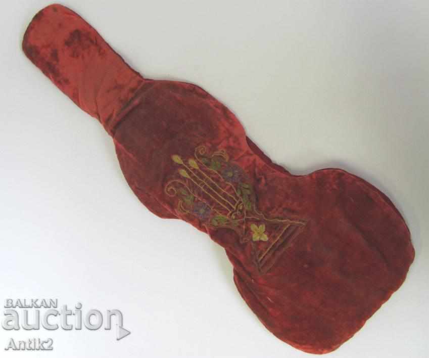 Auction  19th Century Hand Embroidery Stand Violin Case