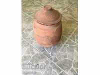 DELVA POT GLECH MUD OLD WITH LID