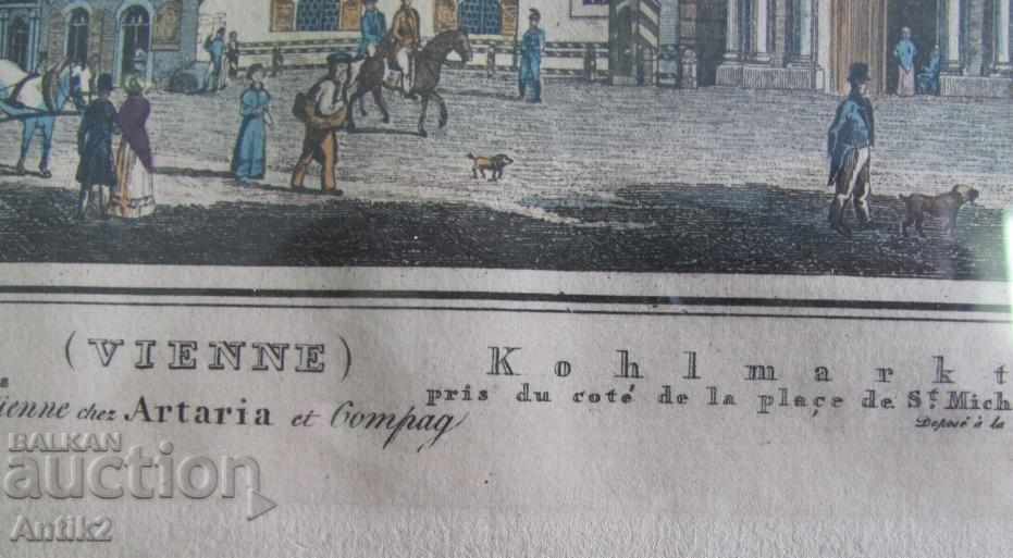 30's Antique Color Lithography- Etching Engraving Vienna - 5 30's Antique Color Lithography- Etching Engraving Vienna - 5