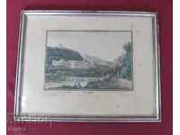 30's Antique Color Lithography- Etching Engraving BADEN