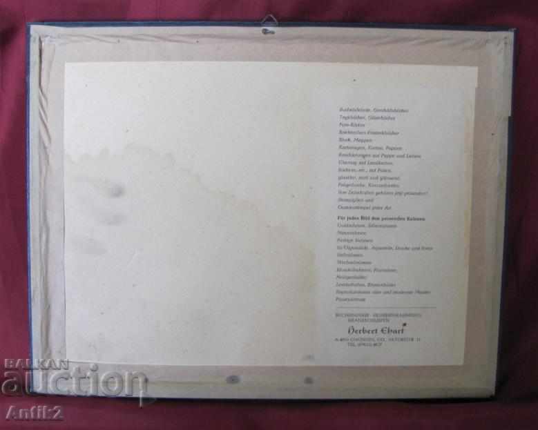 30's Antique Color Lithography- Etching Engraving Vienna - 7