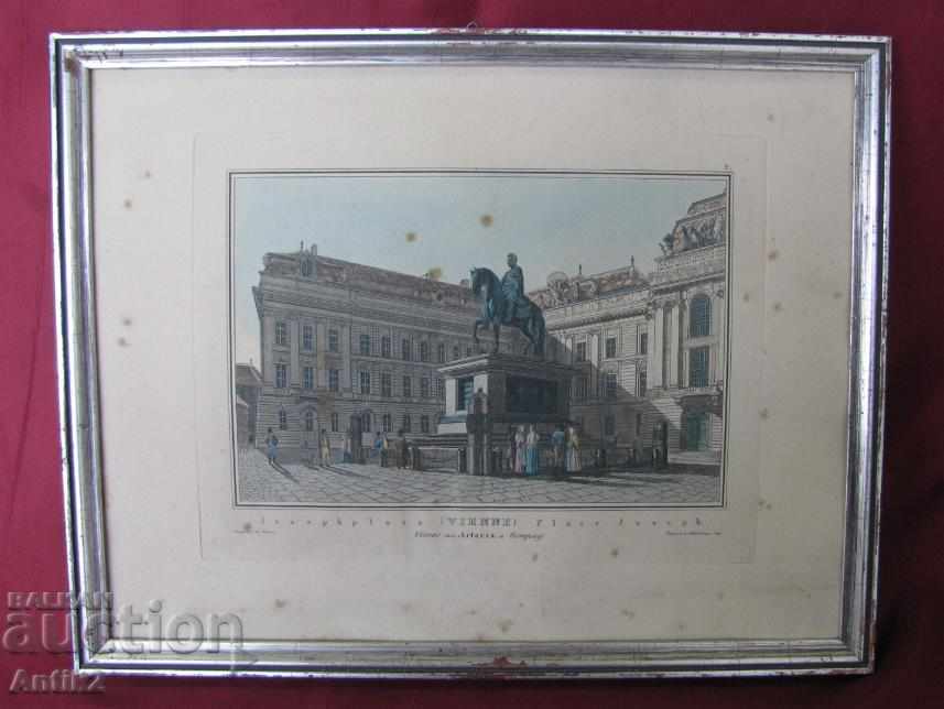 30's Antique Color Lithography- Etching Engraving Vienna