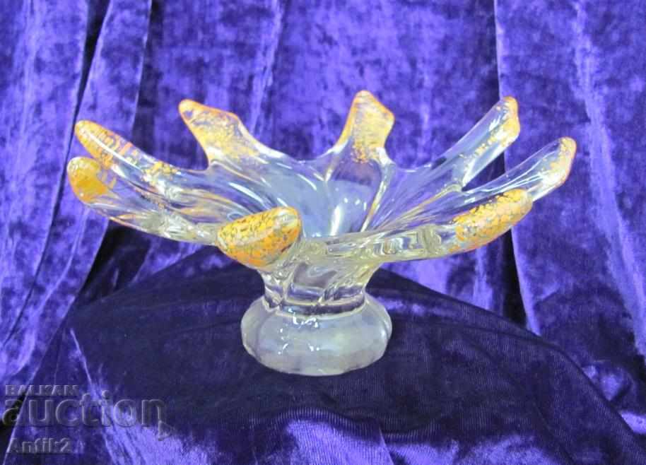 Old Morano Crystal Glass Cup, Vase - 5