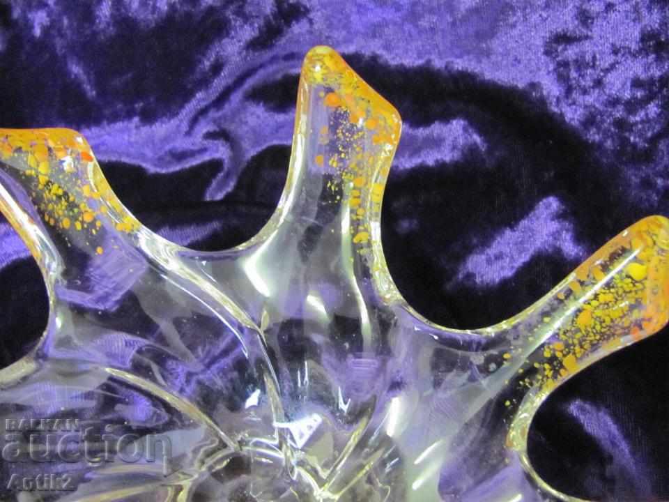 Old Morano Crystal Glass Cup, Vase - 6