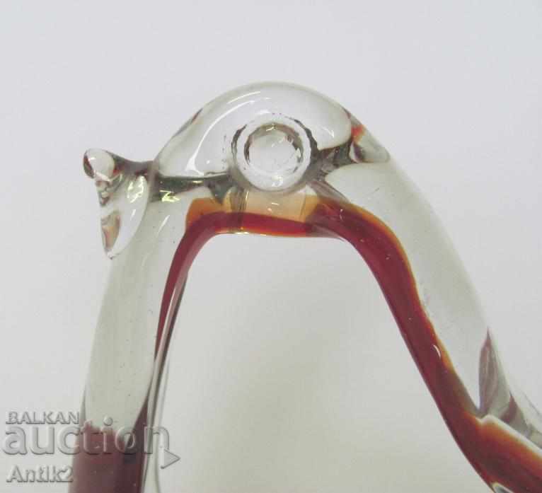 Old Morano Crystal Glass Ashtray - 7 Old Morano Crystal Glass Ashtray - 7