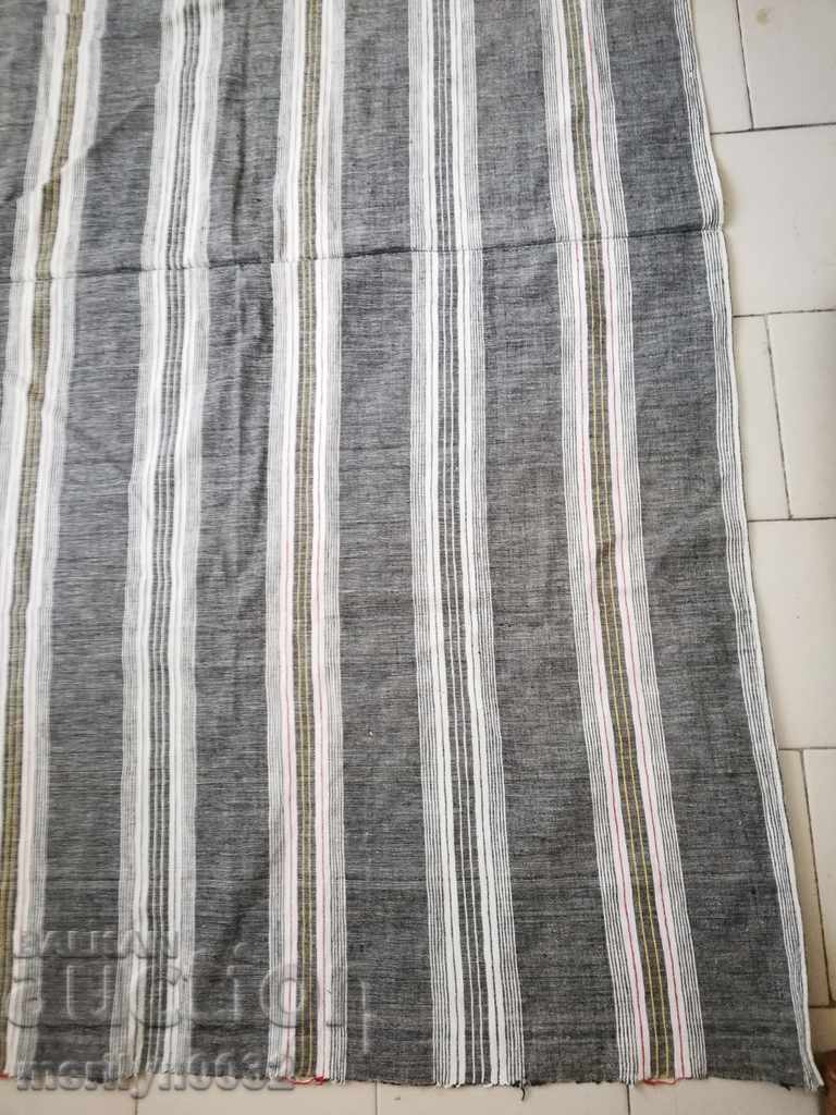 Vintage hand woven bed sheet with lace border - 6 Vintage hand woven bed sheet with lace border - 6