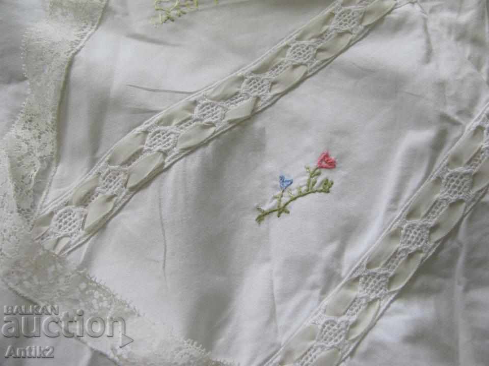 Old Hand embroidered Lady's Nightgown - 5