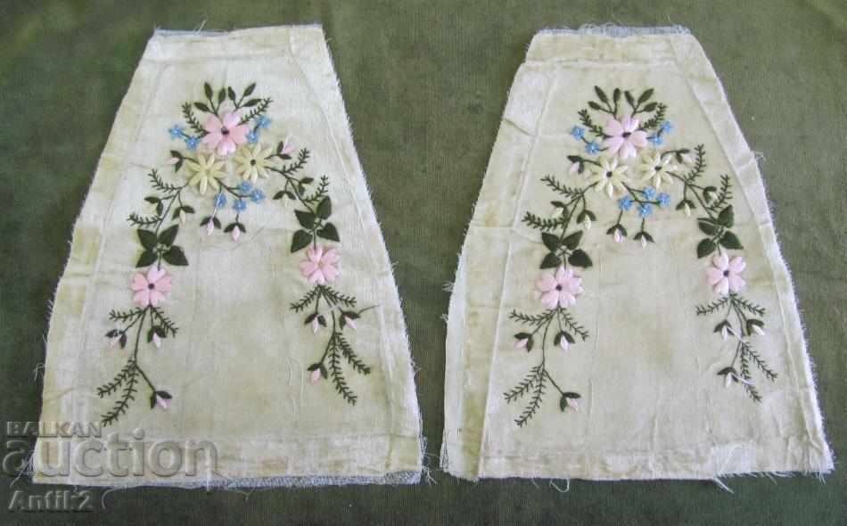 19th Century Handmade Embroidery Design for Home Slippers