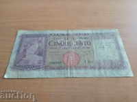 Italia bancnotă 500 lire 1947 Bancnotă rară