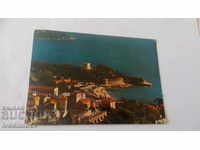 Monaco Le Παραλία Pointe du Cap Martin Postcard 1968