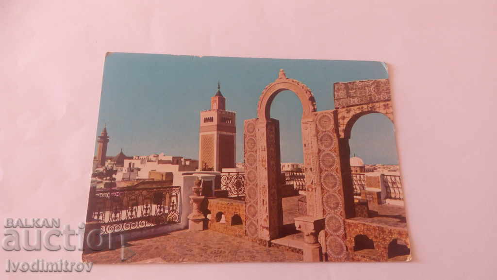 Carte poștală Tunis Terasa Palatului Orient