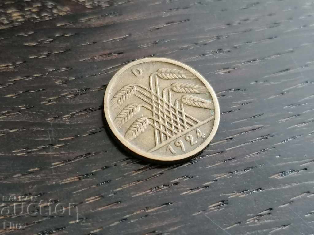 Delivery of Reich Coin - Germany - 5 pfeniga | 1924; D Series