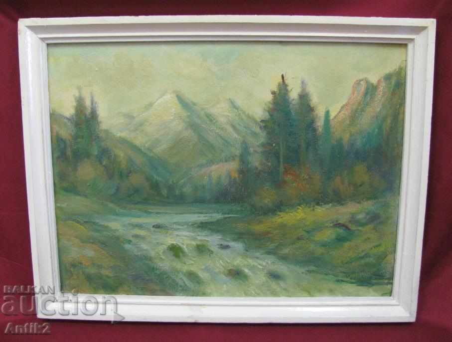 50 's Antique Oil Painting N.Iliyev