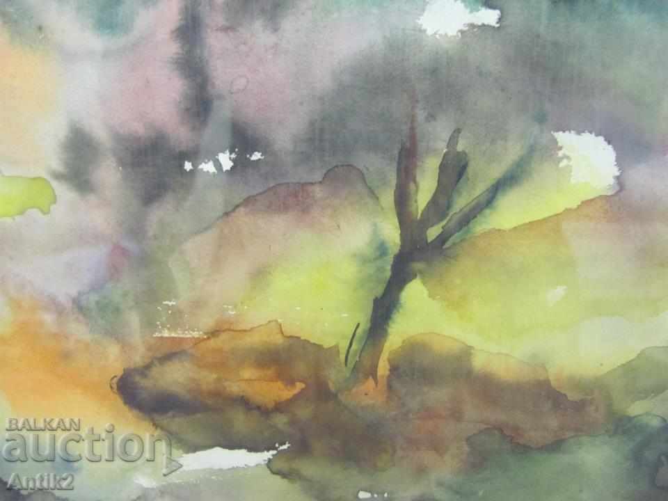 Auction  1980 Original Watercolor Painting by Hristo Gadev