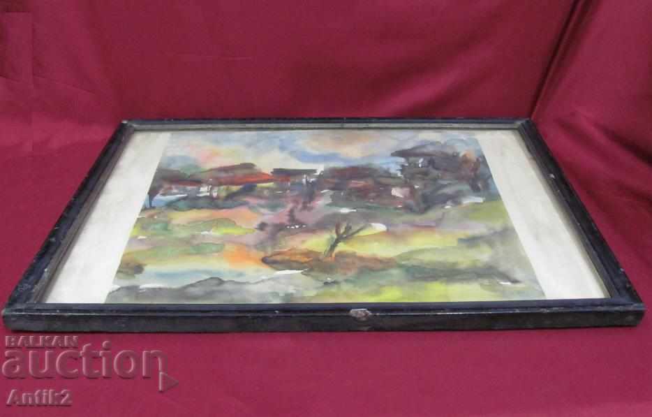 1980 Original Watercolor Painting by Hristo Gadev - 5