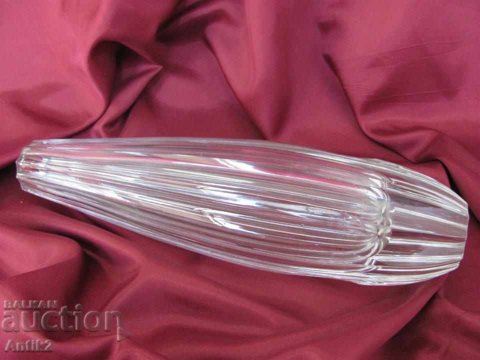 Auction  50's Crystal Vase of Czechoslovakia