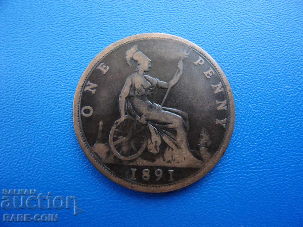 V (16) Regatul Unit 1 Penny 1891