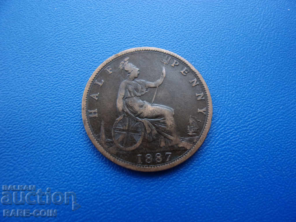 V (17) United Kingdom ½ Penny 1887