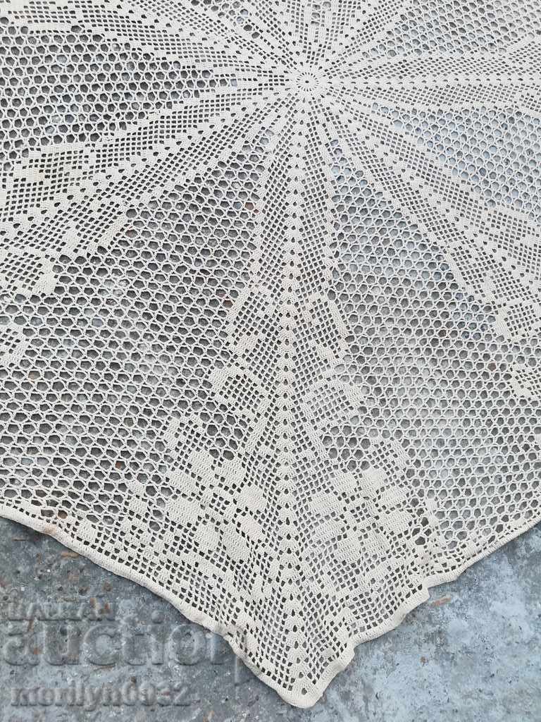 Old crochet round table 163cm mile lace - 6 Old crochet round table 163cm mile lace - 6