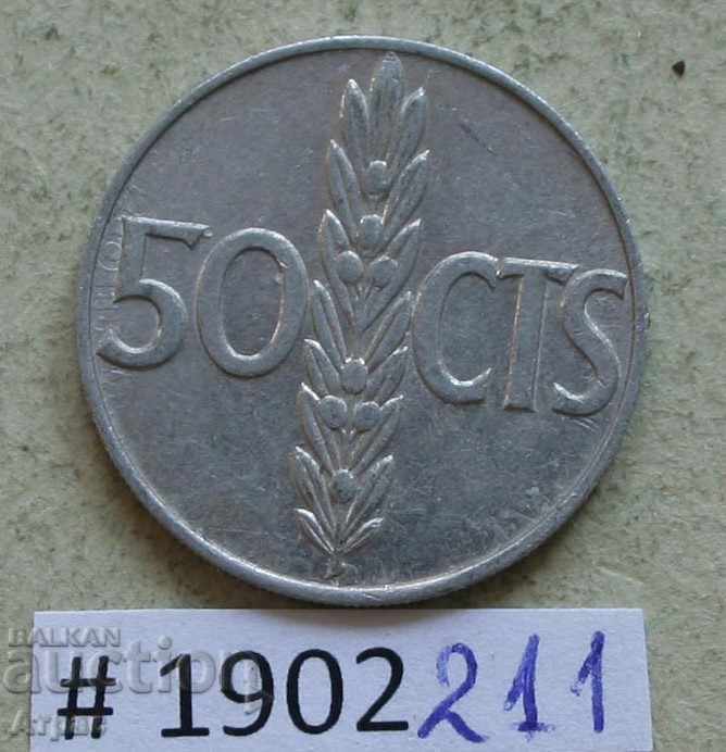 50 centimos 1966/68 / Spain