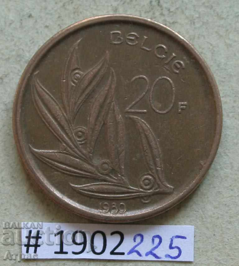 20 Franci 1980 Belgia