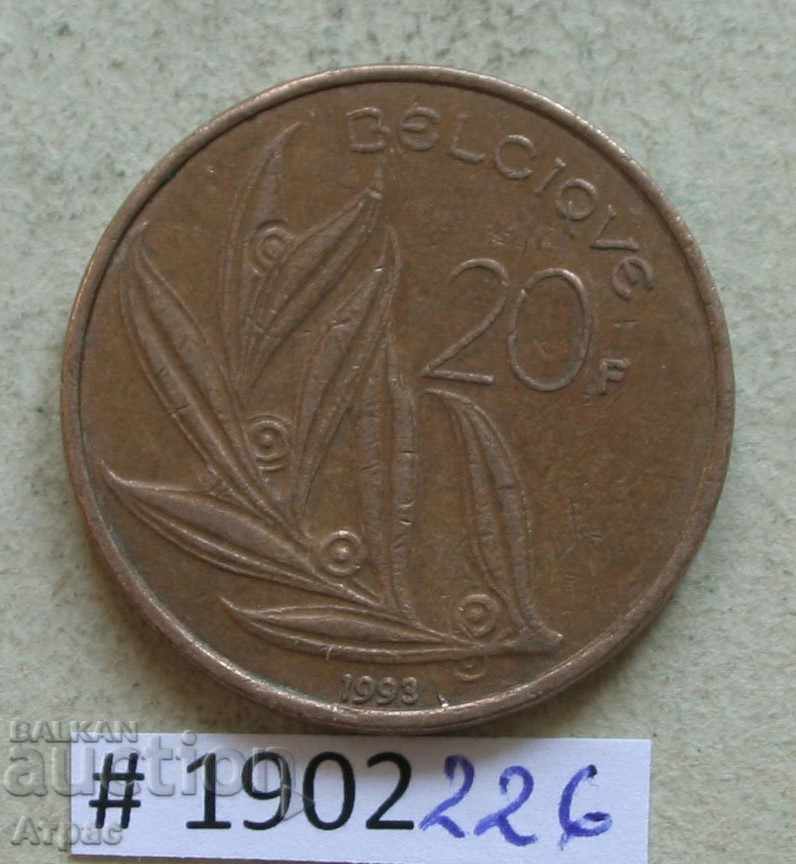 20 Franci 1993 Belgia