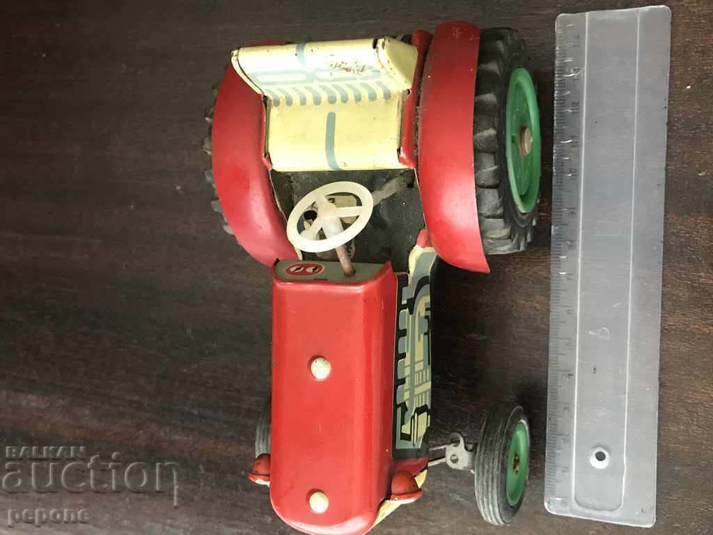 Tinplate toy tractor