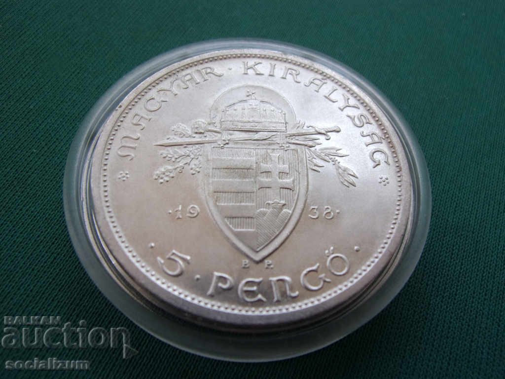 Ungaria 5 Pengő 1938 UNC Rar cu preț € 58.80 | 115.00 BGN