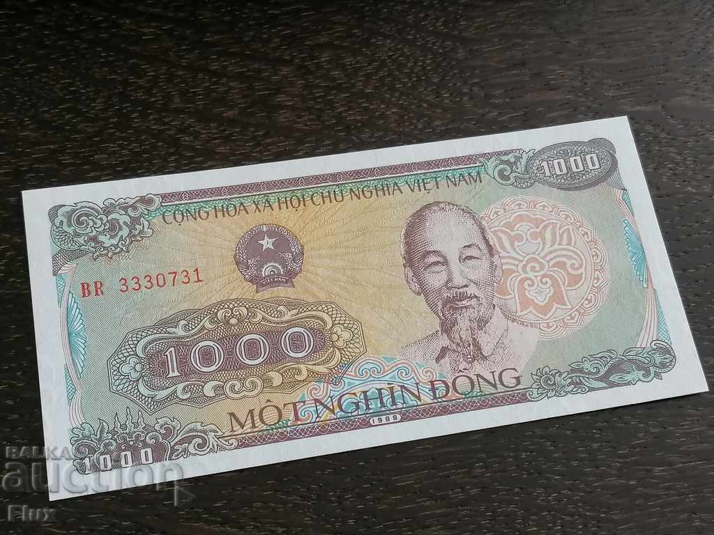 Bancnotă - Vietnam - 1000 dong UNC | 1988.
