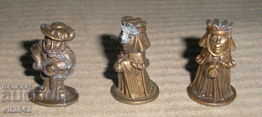 Old metal figures 3 pieces