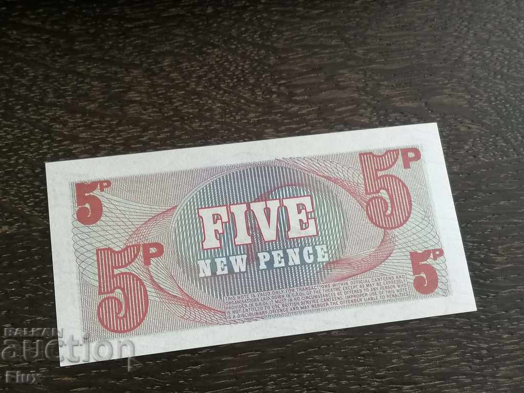 Auction Military note - UK - 5 pence UNC Auction Military note - UK - 5 pence UNC