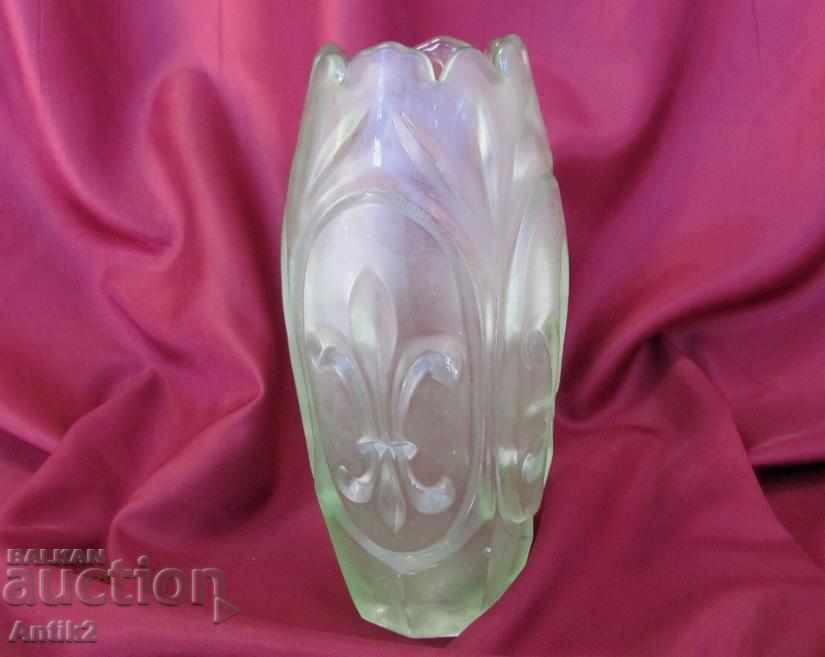 Vază de cristal Art Deco veche
