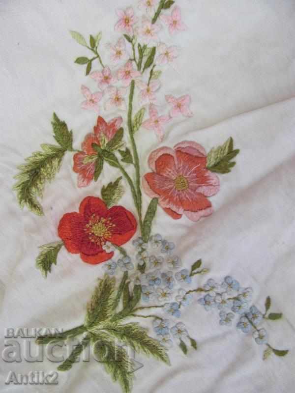 19th Century Embroidered Baby Monogram Blanket - 5