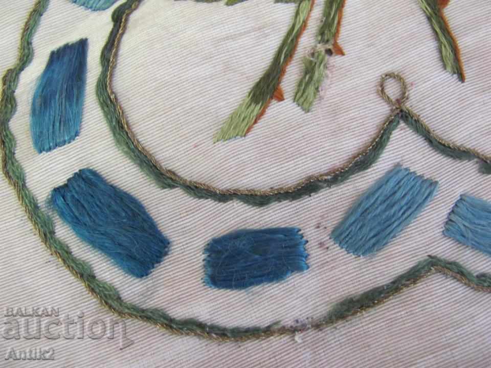 19th century Hand embroidered Quilt, Tablecloth, Tishleifer - 5 19th century Hand embroidered Quilt, Tablecloth, Tishleifer - 5