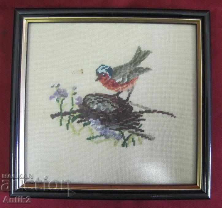 Δημοπρασία Παλαιά χέρι ραμμένα 2 τεμάχια πλαίσια Δημοπρασία Παλαιά χέρι ραμμένα 2 τεμάχια πλαίσια