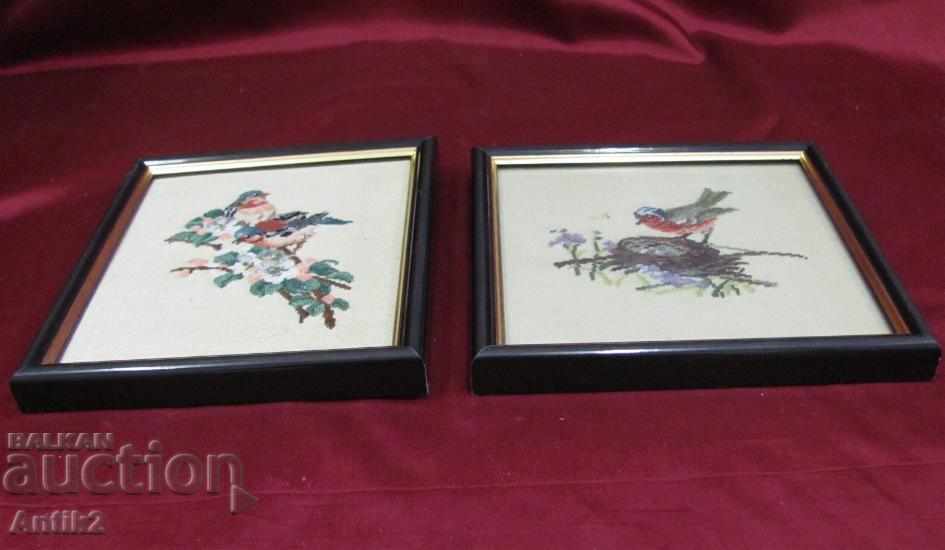 Παλαιά χέρι ραμμένα 2 τεμάχια πλαίσια - 6 Παλαιά χέρι ραμμένα 2 τεμάχια πλαίσια - 6