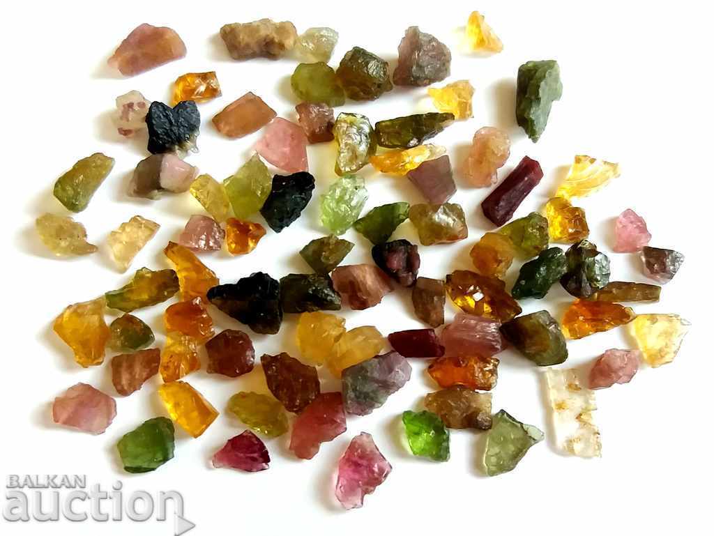 Multicolored Tourmalines - 30.00 carats (90) with price 16.90 BGN | € 8.64