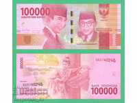 (¯`'•.¸   ИНДОНЕЗИЯ  100 000 рупии 2016  UNC   ¸.•'´¯)
