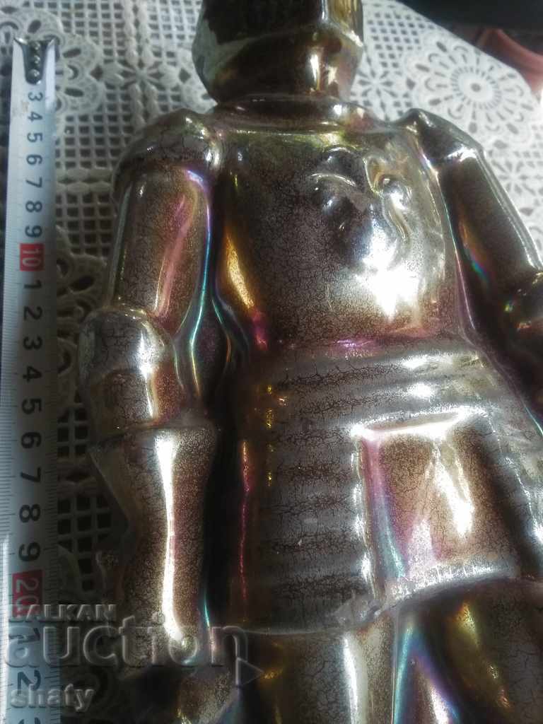 Δημοπρασία Παλιά φιγούρα τζακιού από χυτοσίδηρο. Γλυπτό ιππότη.