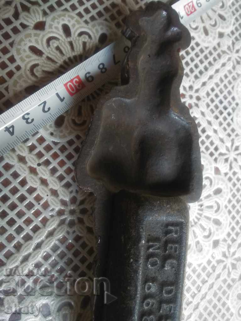 Παλιά φιγούρα τζακιού από χυτοσίδηρο. Γλυπτό ιππότη. - 6 Παλιά φιγούρα τζακιού από χυτοσίδηρο. Γλυπτό ιππότη. - 6