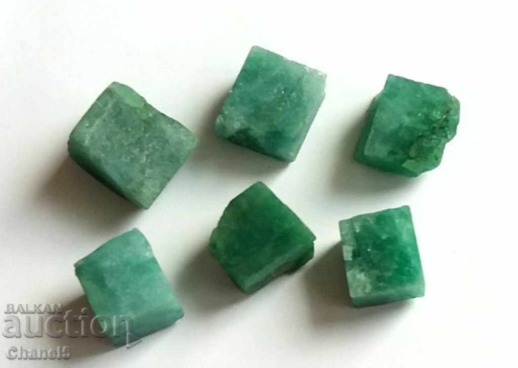 NATURAL emerald cubes, rectangles- 9.90 carats (303)