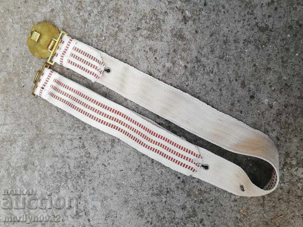 Auction  Officer's army belt scarf with blah buckle buckle