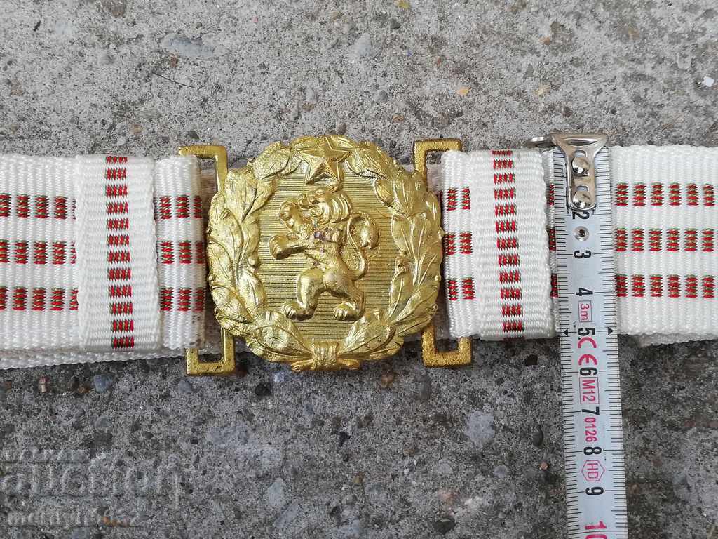 Delivery of Officer's army belt scarf with blah buckle buckle