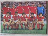 Benfica κάρτα ποδοσφαίρου της Λισαβόνας 1971