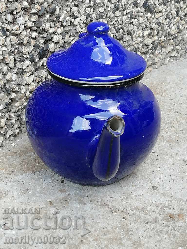 Enamelled teapot made of salt container with enamel - 5 Enamelled teapot made of salt container with enamel - 5